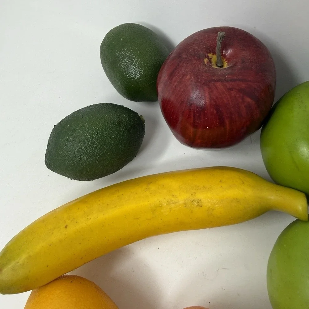 Lot Faux Fake Fruits - Realistic Apples Limes Oranges Bananas Lemons Decor